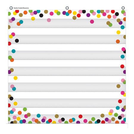 TEACHER CREATED RESOURCES Confetti 7 Pocket Chart, 28in x 28in 20327